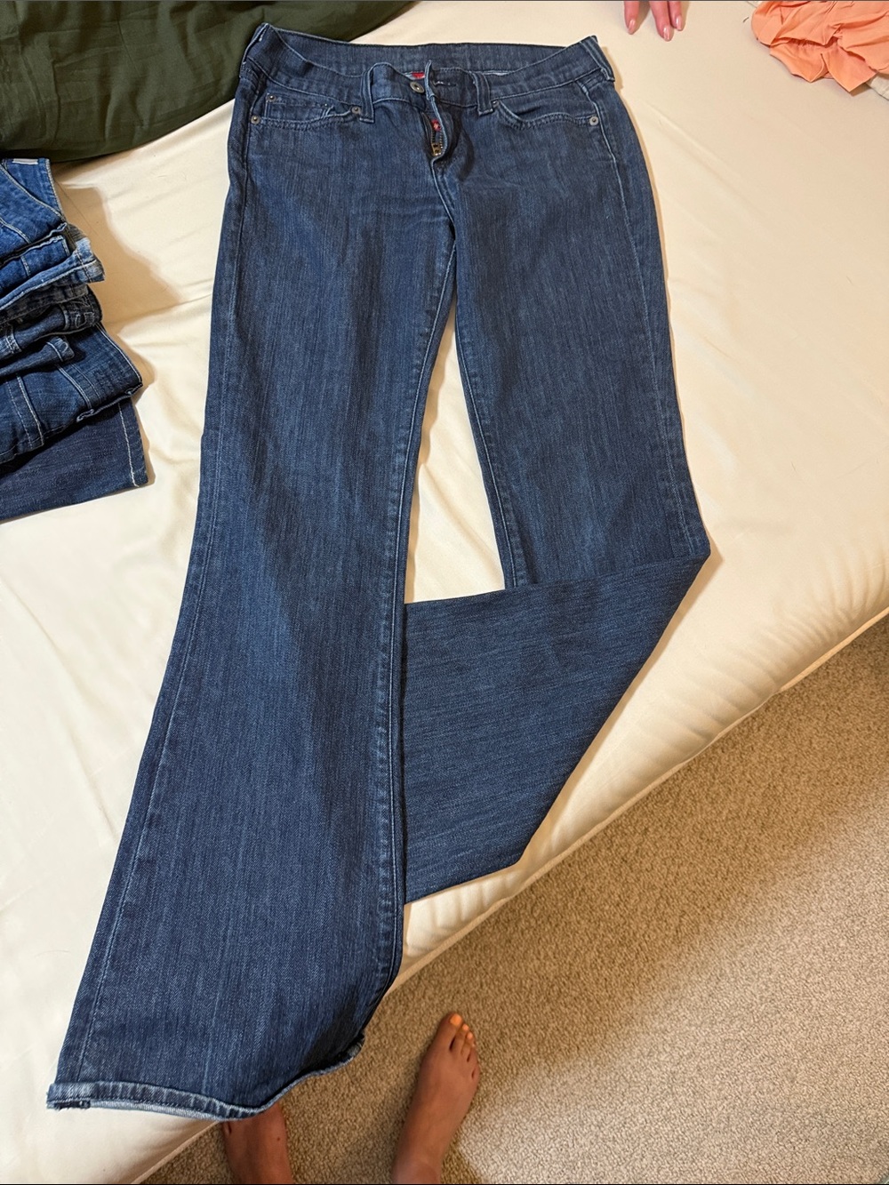 Lucky Brand Women's Dark Blue Wide Leg Jeans